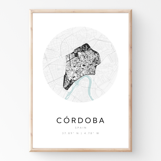 Córdoba City Map Poster