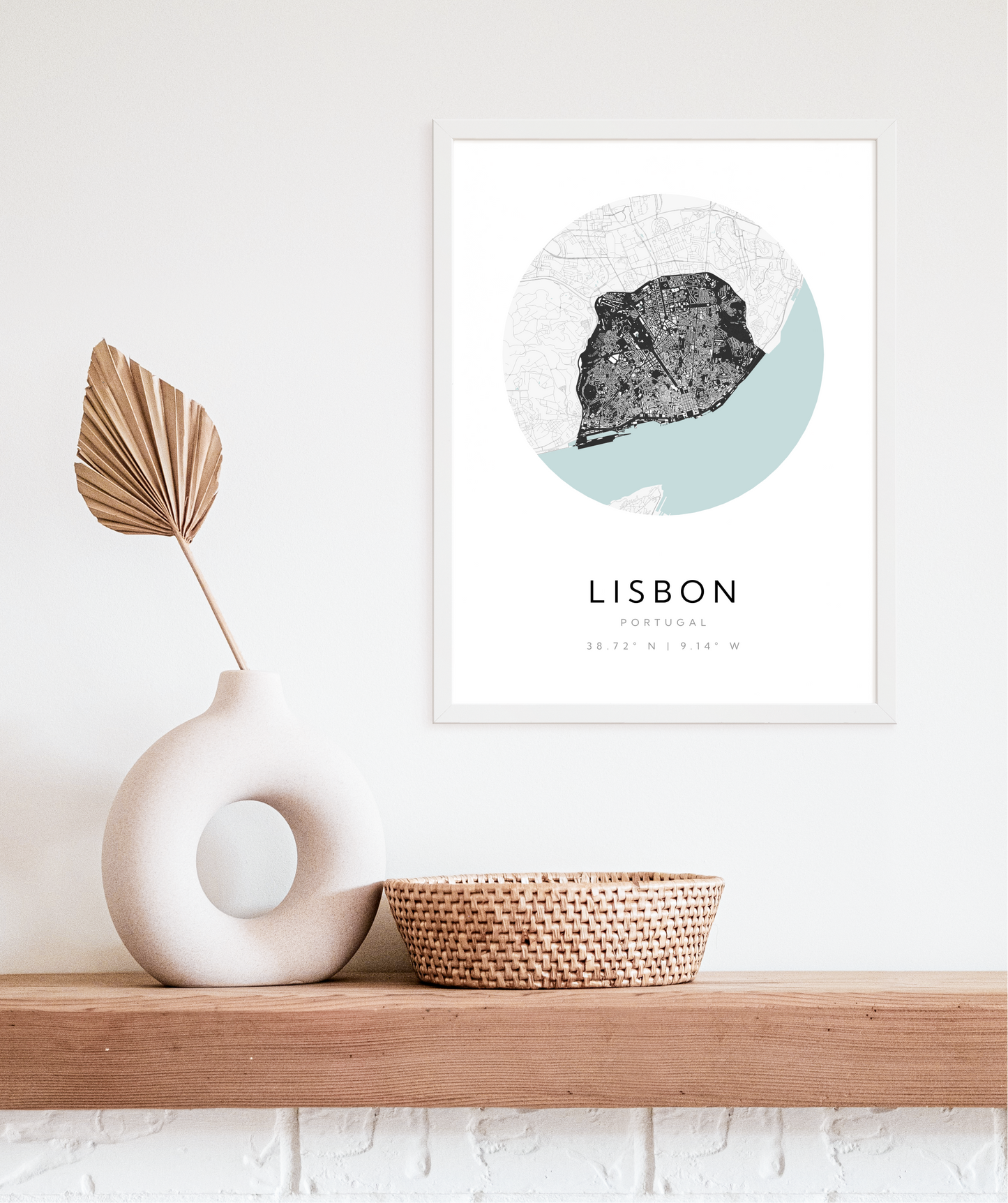 Póster del mapa de Lisboa