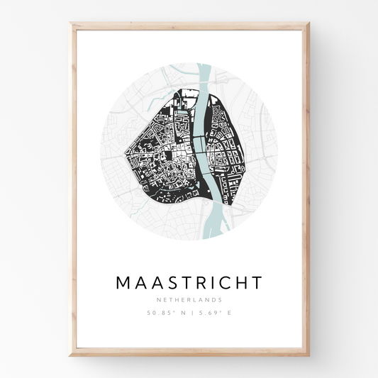 Póster del mapa de Maastricht