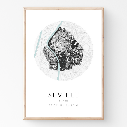 Seville City Map Poster