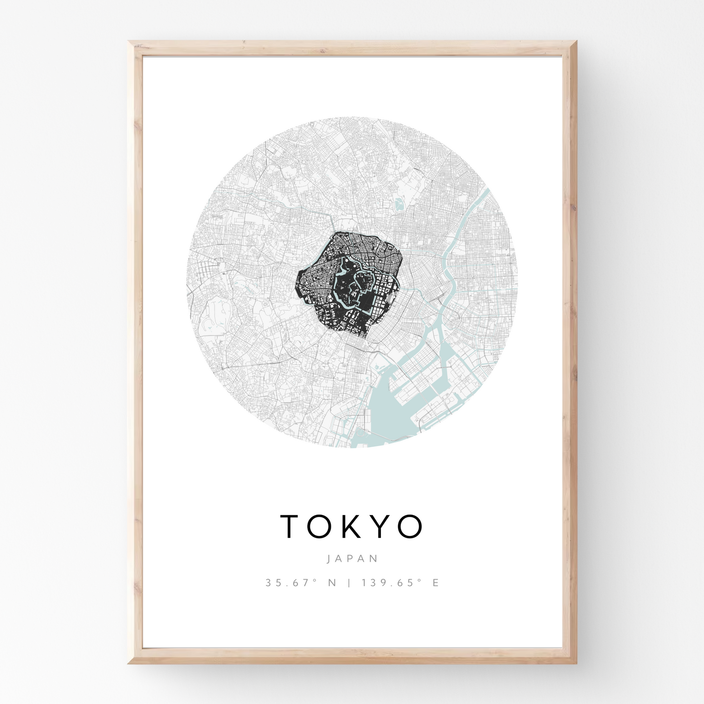 Póster del mapa de Tokio