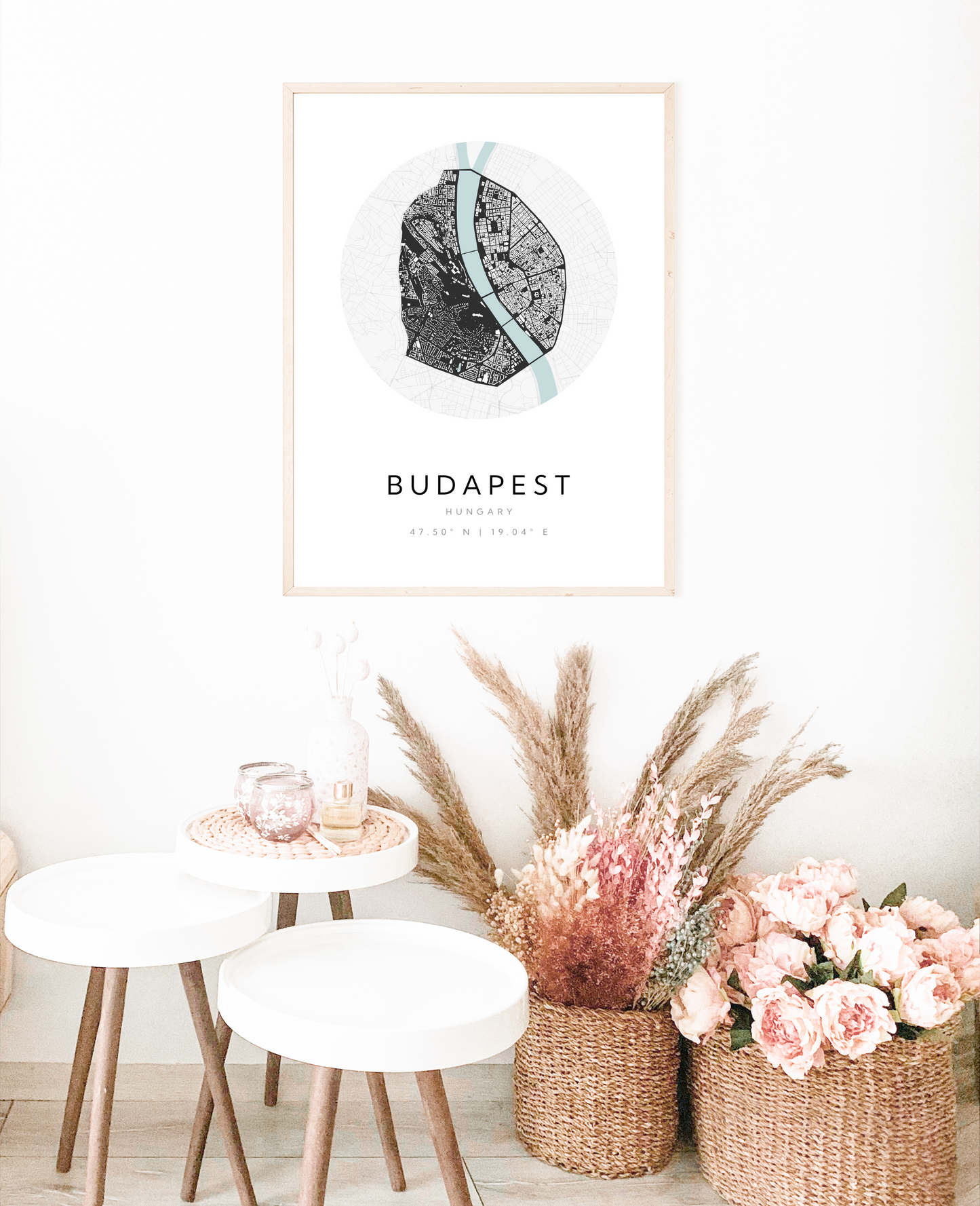 Budapest City Map Poster