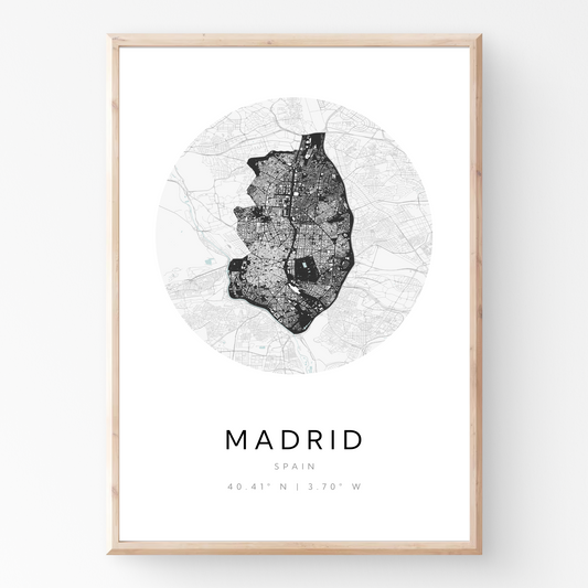 Póster del mapa de Madrid